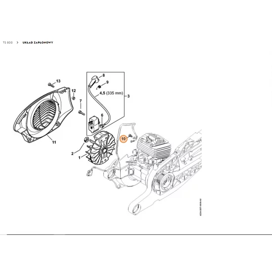 STIHL   Śruba z łbem cylindrycznym IS-M4x8 9022 313 0630